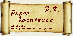 Petar Košutović vizit kartica
